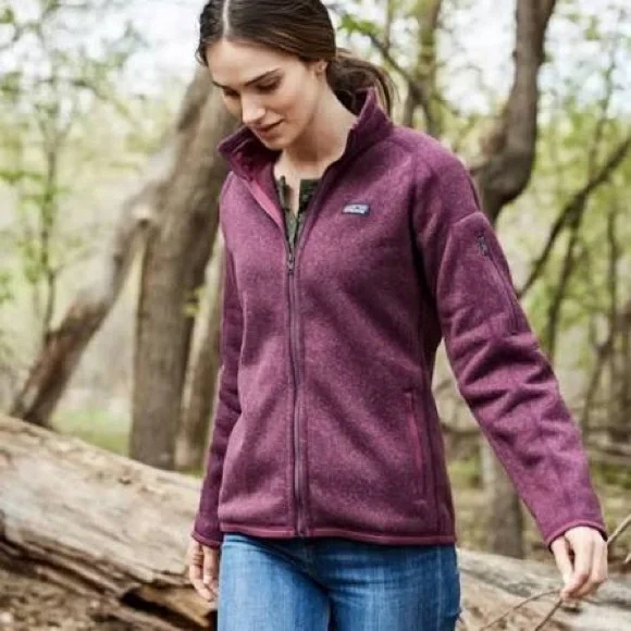 Women’s Patagonia Maroon Better Sweater Jacket Medium - Picture 6 of 6